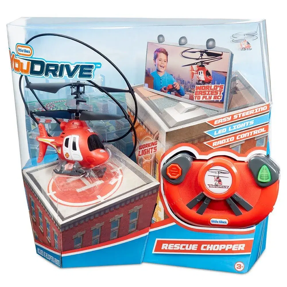 Little Tikes YouDrive Rescue Chopper RC Helicopter (Ages 3+) - toy product image