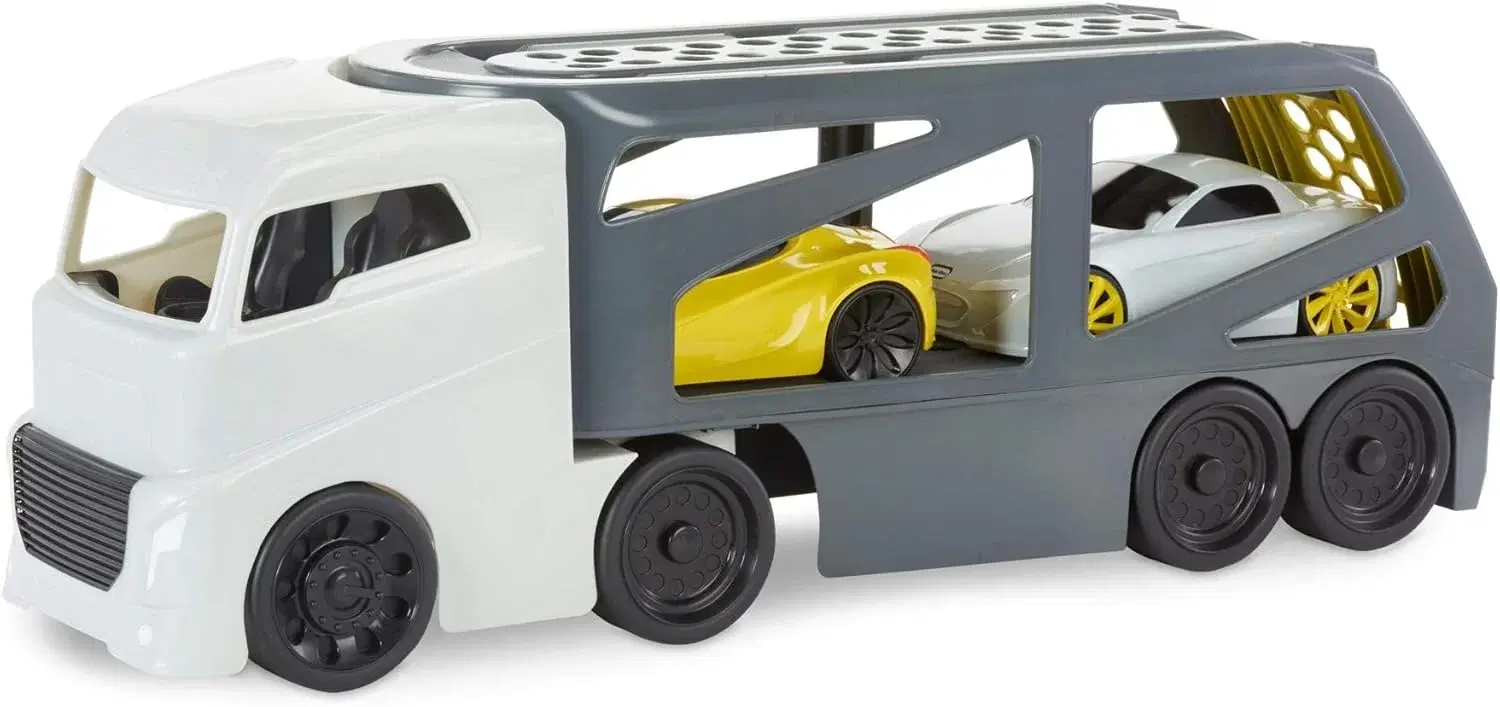 Little Tikes Big Car Carrier — White & Grey (Ages 2+) Little Tikes Big Car Carrier — White & Grey (Ages 2+) - toy product image