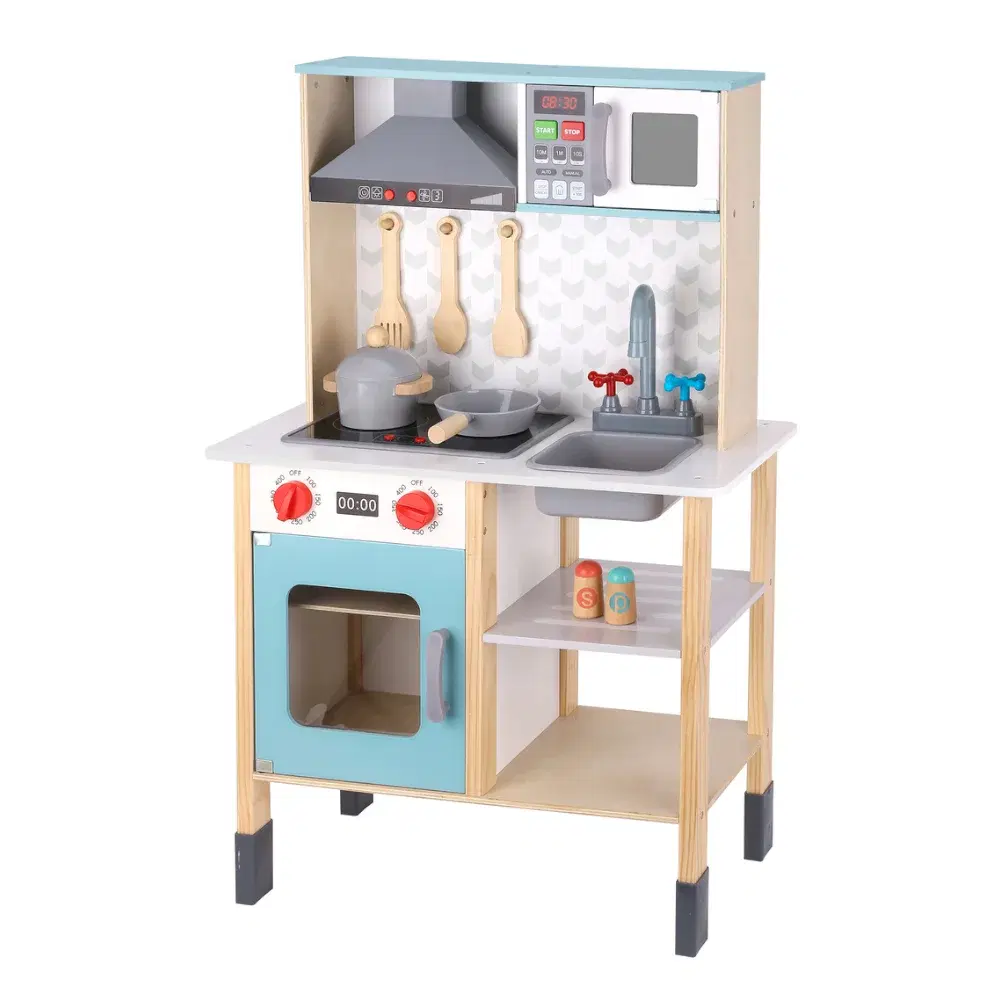 Tooky Toy Wooden Kitchen Set — 10 Pieces (Ages 3+) Tooky Toy Wooden Kitchen Set — 10 Pieces (Ages 3+) - toy product image